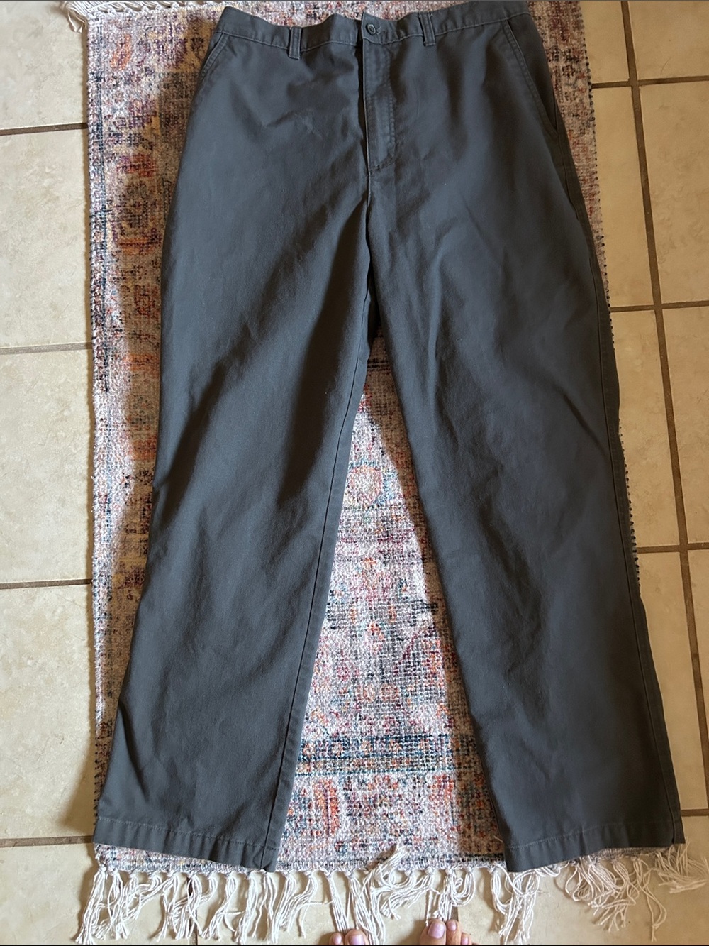 David Taylor Men's Charcoal Gray Chinos